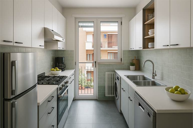 Cucina abitabile render