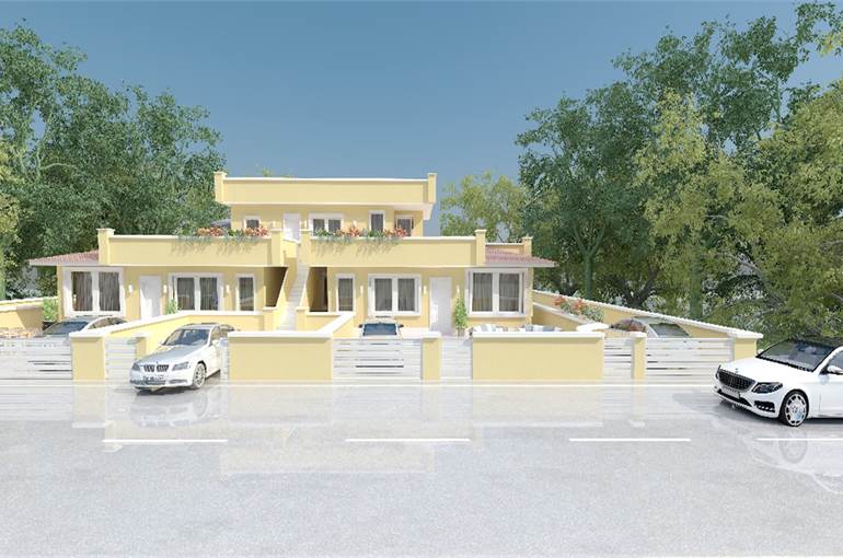 Render villini facciata esterna 