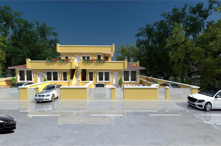 Render villini facciata esterna 