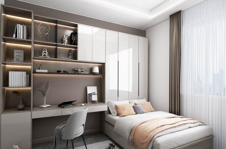 Render possibili arredi zona notte