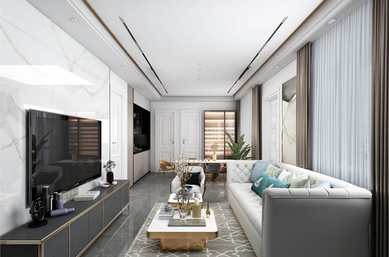 Render possibili arredi zona living