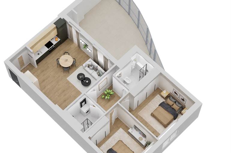 Render trilocale tipo 